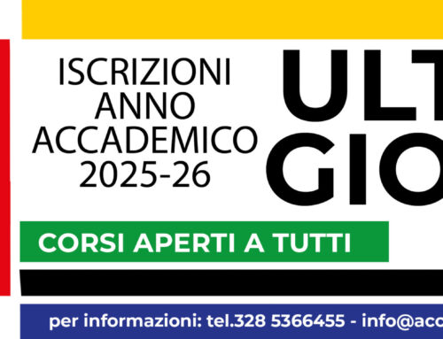 ULTIMI GIORNI per le ISCRIZIONI al nuovo A.A. ADAC 2025-2026